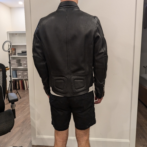 NWT Diesel men's black leather motorcycle jacket - Picture 3 of 4